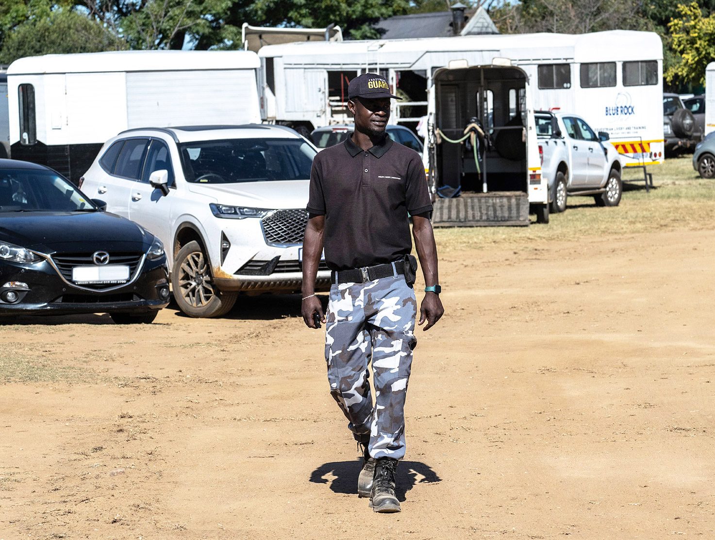 Guard on duty at an event