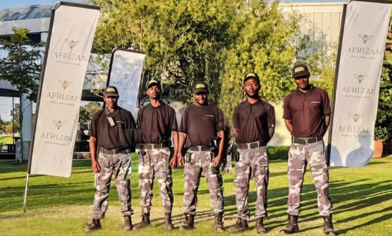 Praetorian Guard officers on duty at an outdoor event