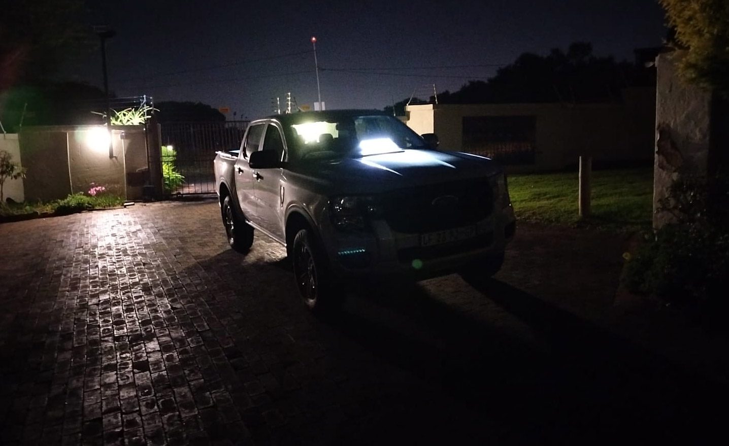 Patrol vehicle on night rounds